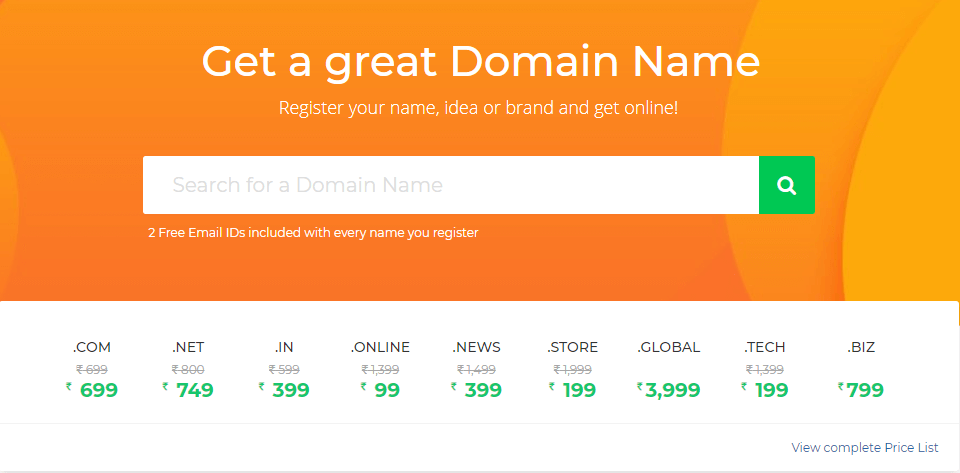 BigRock Domain Name Registration