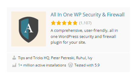 All-in-one WP Security and Firewall Plugin