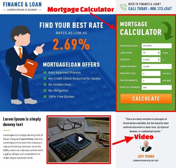 Finance Landing Page Template