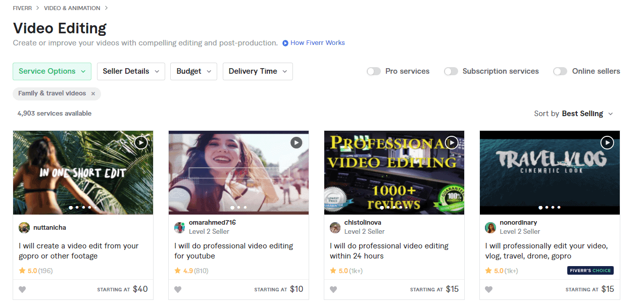 Fiverr Video Editor