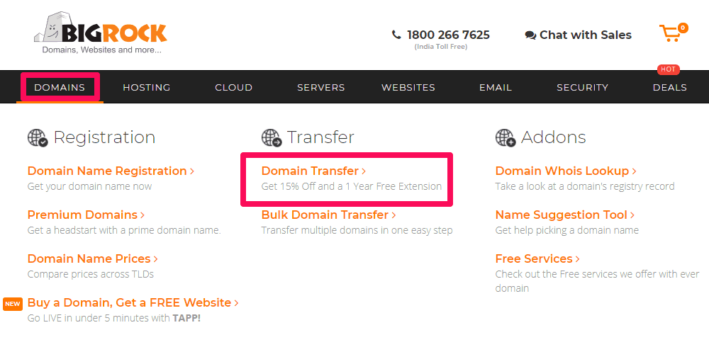 Select Domain Transfer