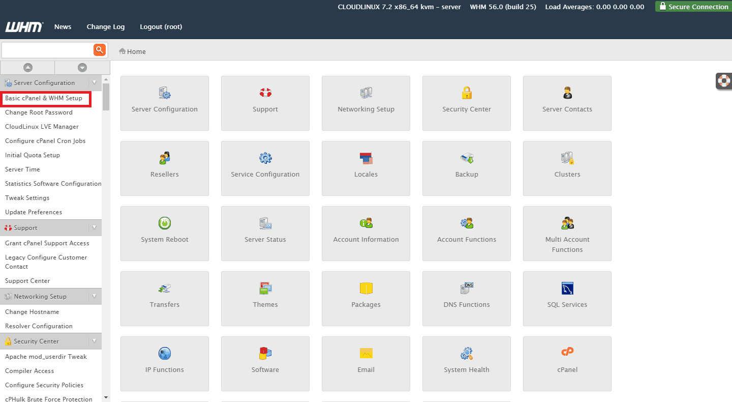 Basic cPanel & WHM Setup