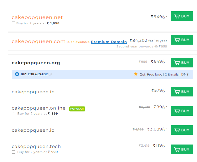 cakepopqueen domains were available for purchase