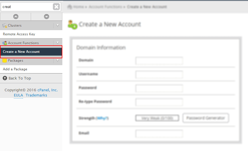 Create new customer accounts