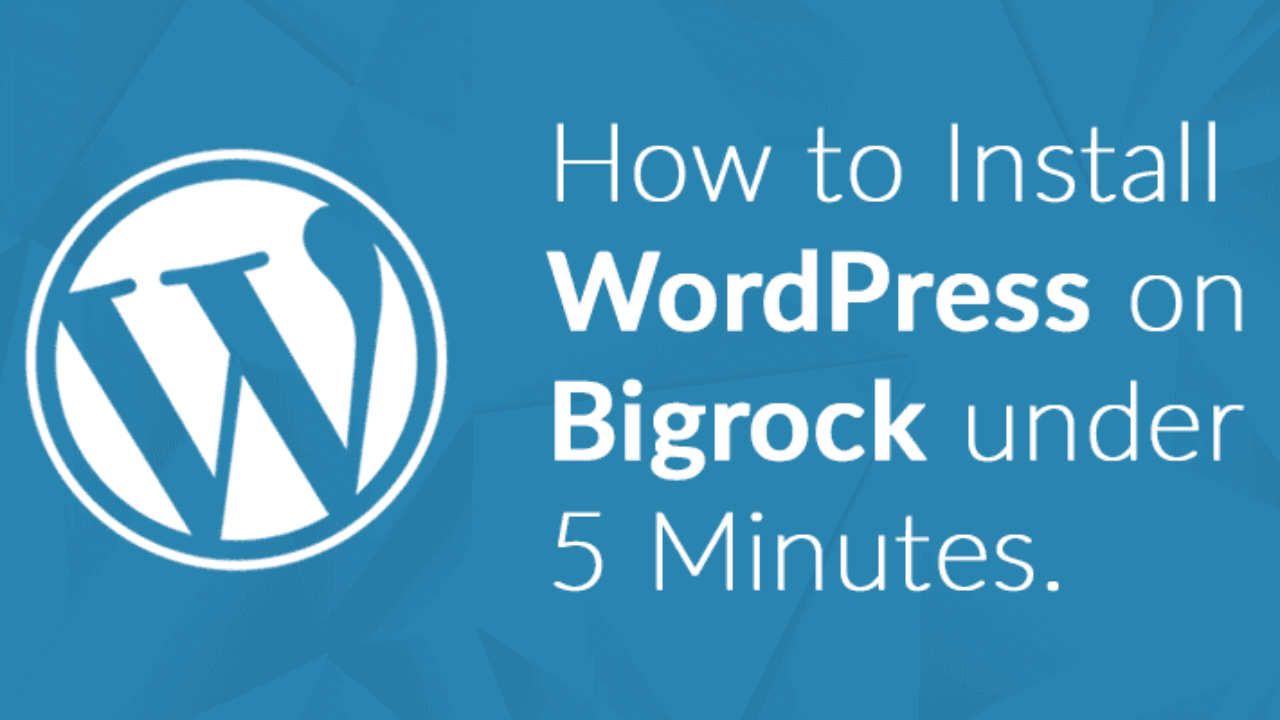 How To Install Wordpress On Bigrock Under 5 Minutes Updated For 2020 Images, Photos, Reviews