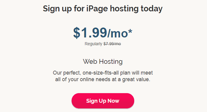 iPage Web Hosting Plan