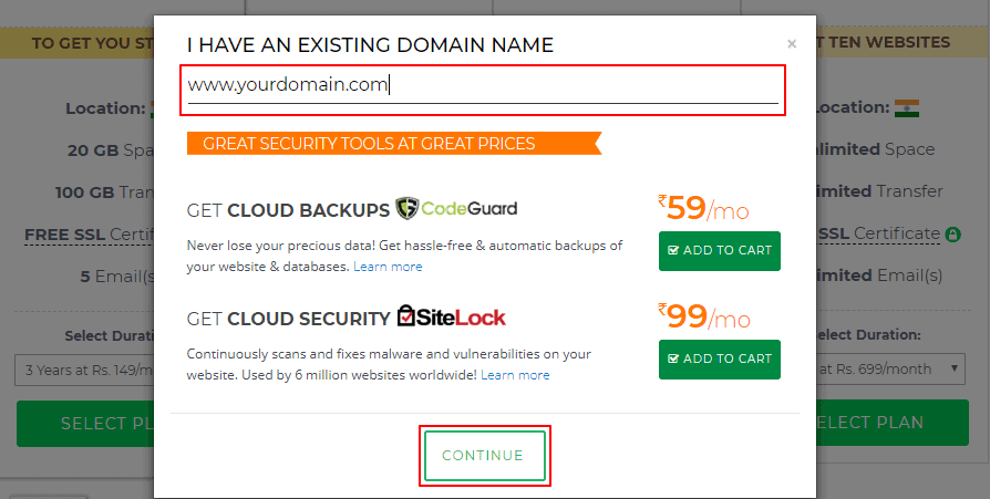 BigRock Register Domain Name