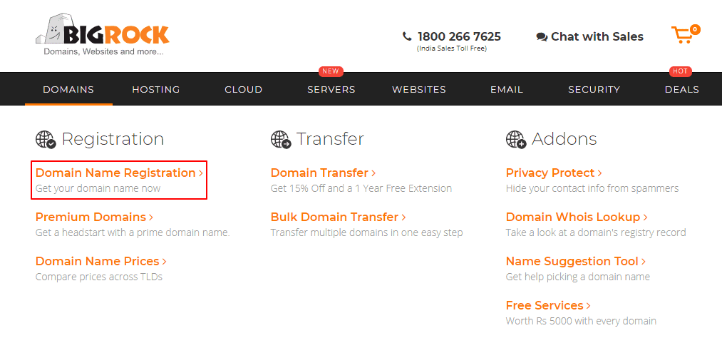 Domain Name Registrations