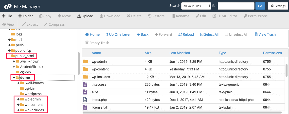 WordPress directory